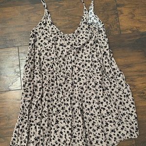 Tan and black floral sundress